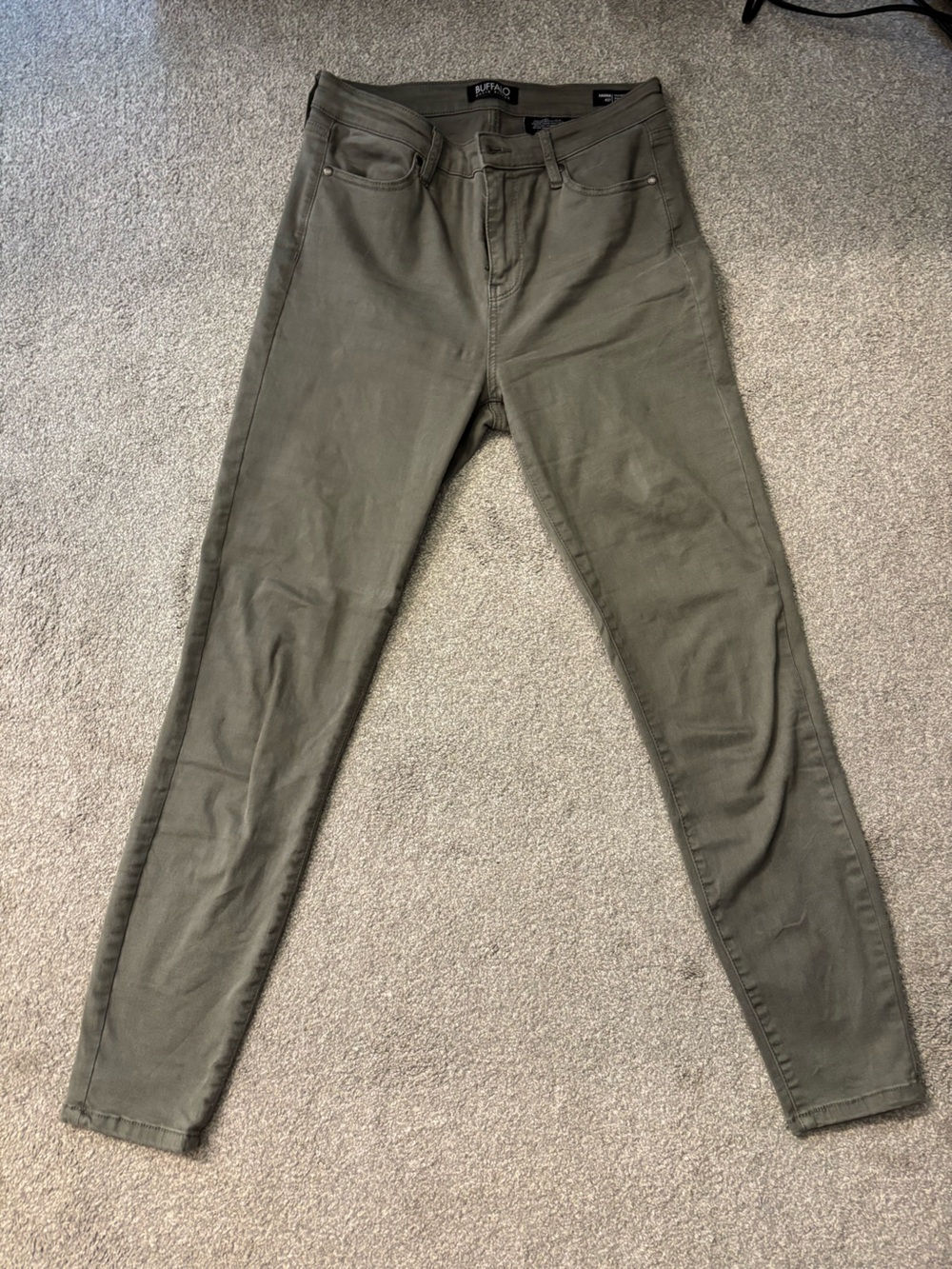 Buffalo David Bitton Olive Skinny High-Rise Pants